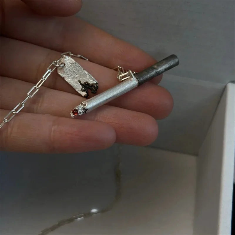 Burnt Signal Necklace front view — Oryn Laeth