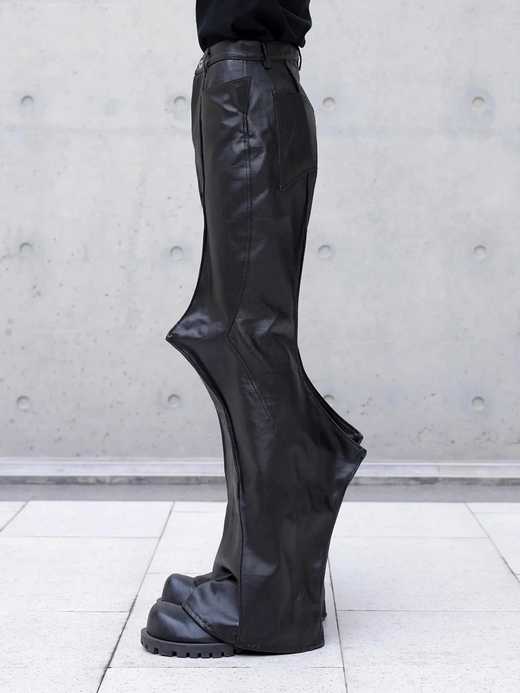 Distorted Flow Pants — Oryn Laeth | Fluid asymmetric draped trousers
