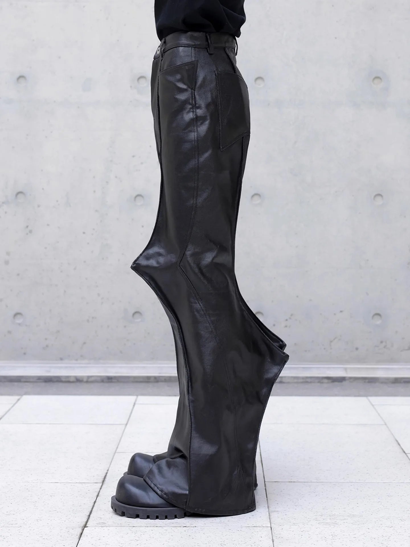 Distorted Flow Pants — Oryn Laeth | Fluid asymmetric draped trousers