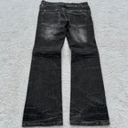 Distressed Lace Denim front view — Oryn Laeth