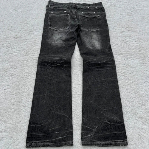 Distressed Lace Denim front view — Oryn Laeth
