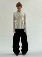 Soft Structure Roundneck Top front view — Oryn Laeth
