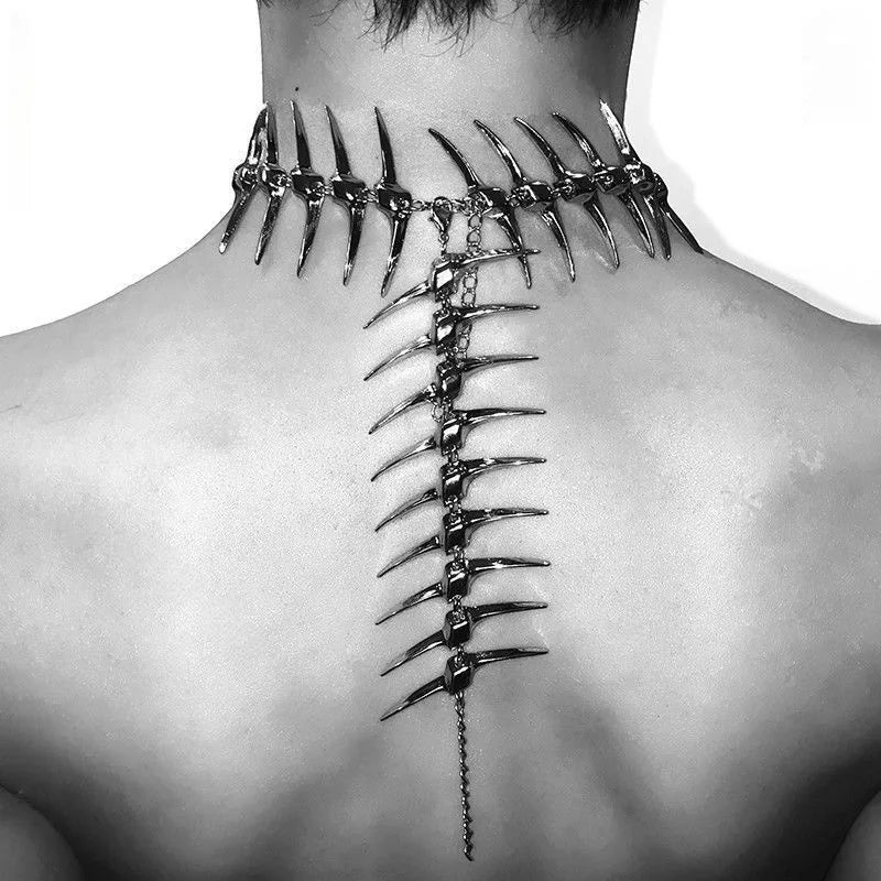 Spine Thorn Necklace — Oryn Laeth | Sculptural thorn chain necklace