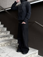 Structured Arc Jacket lapel detail — Oryn Laeth