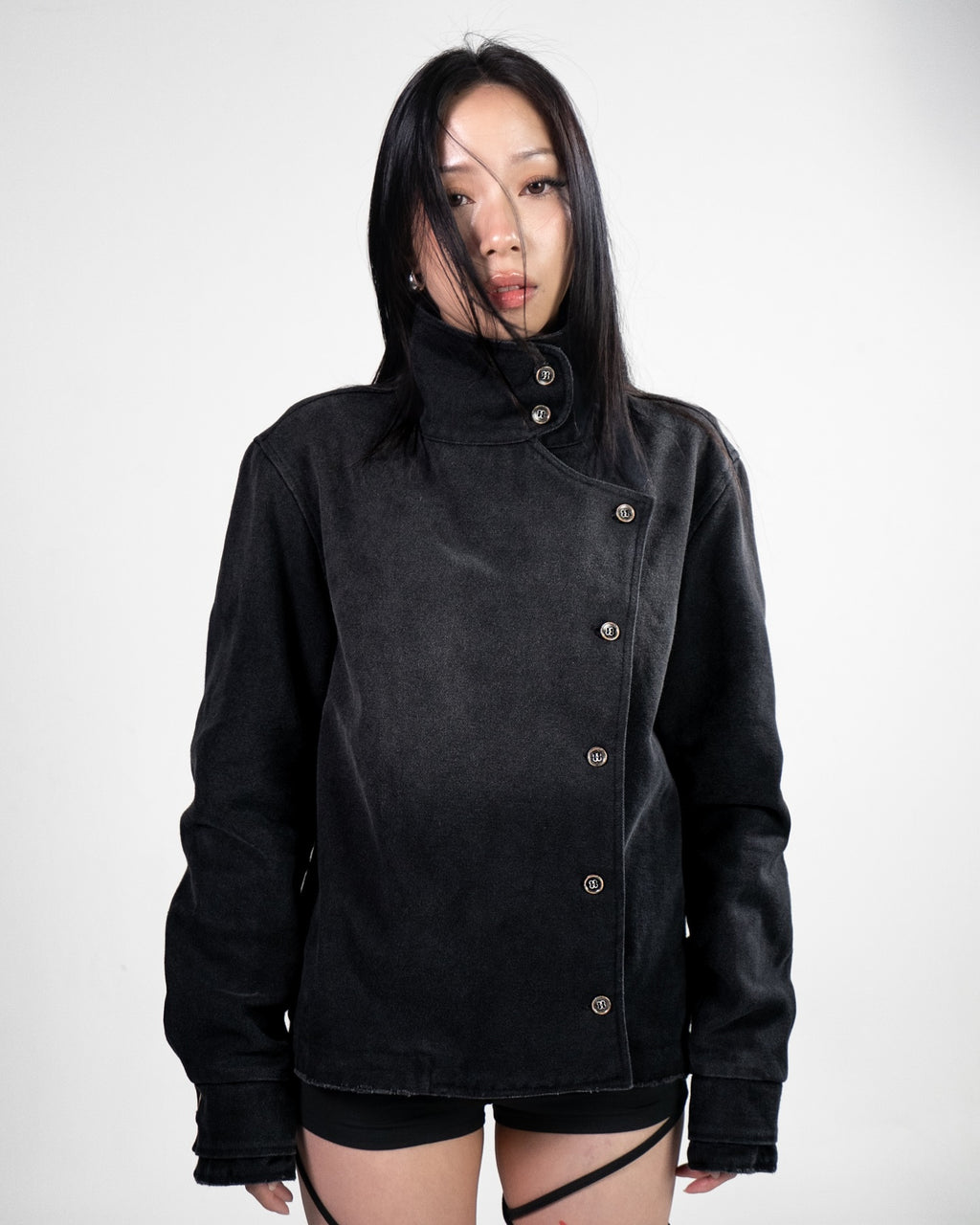 Structured Arc Jacket — Oryn Laeth | Oversized arc silhouette jacket