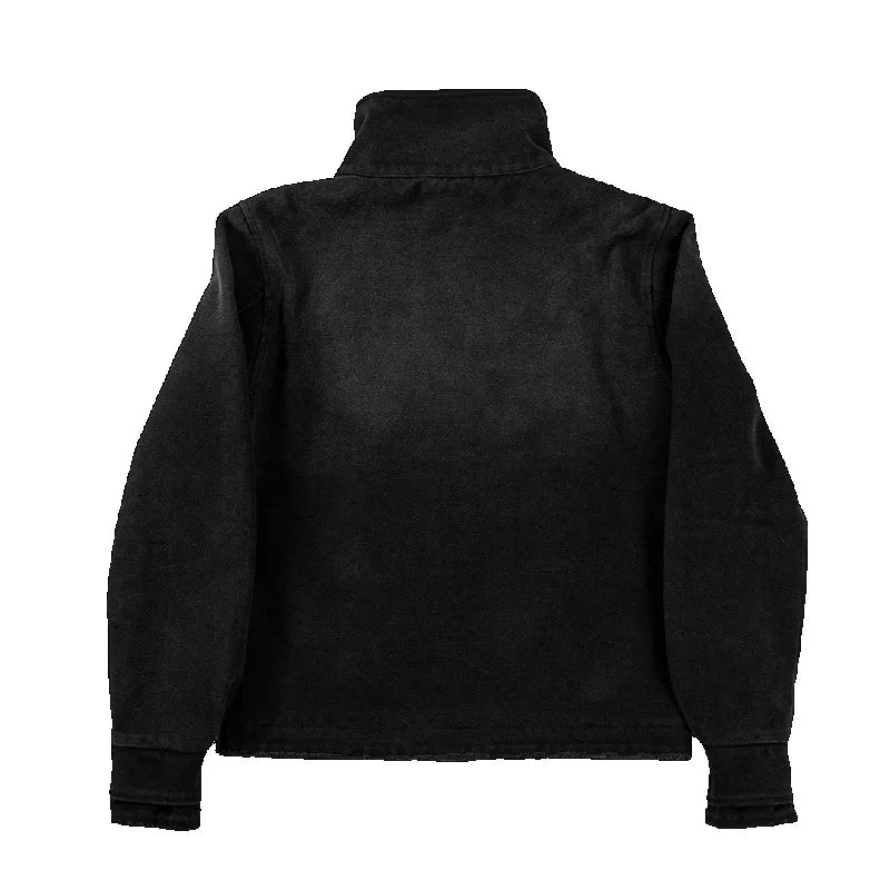 Structured Arc Jacket side view — Oryn Laeth