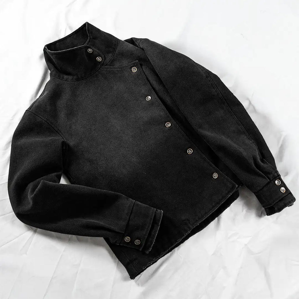 Structured Arc Jacket worn editorial — Oryn Laeth