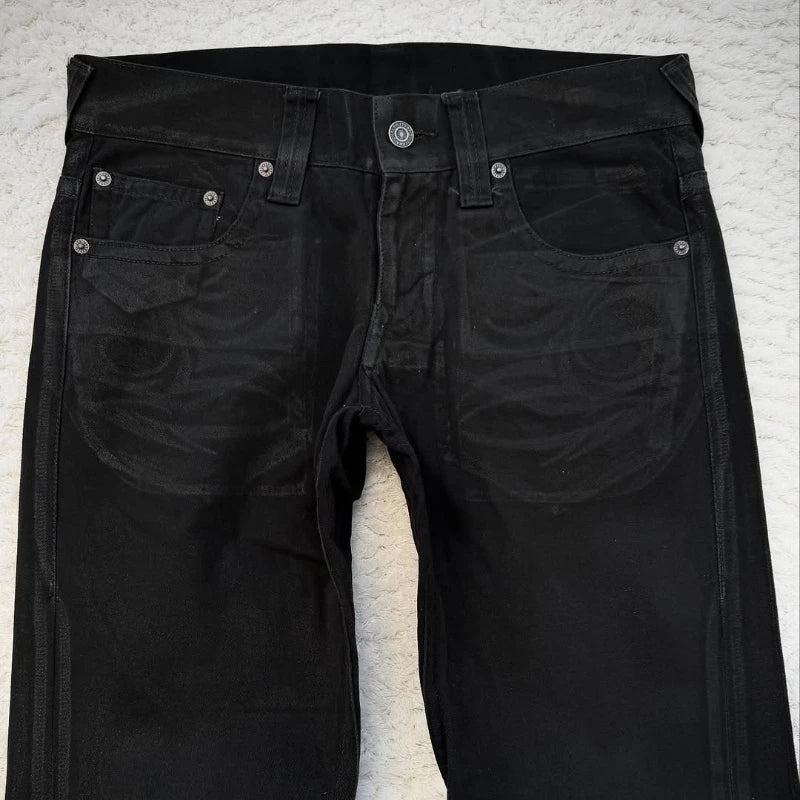 Structured Flare Denim detail — Oryn Laeth