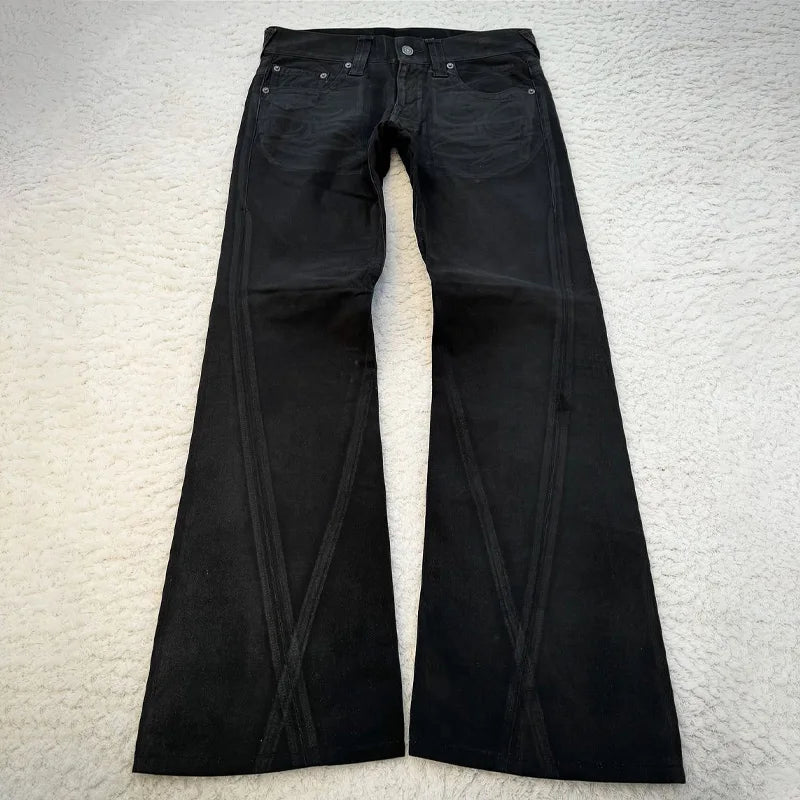 Structured Flare Denim front view — Oryn Laeth