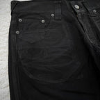 Structured Flare Denim side view — Oryn Laeth