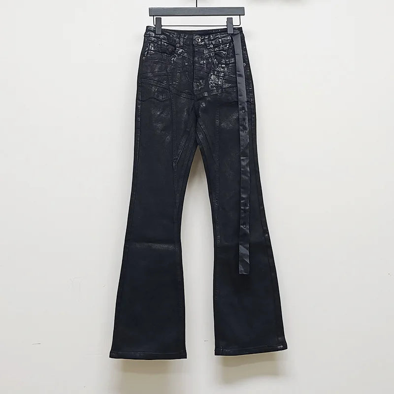 Waxed Structure Pants front view — Oryn Laeth