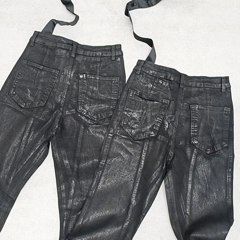 Waxed Structure Pants full length — Oryn Laeth