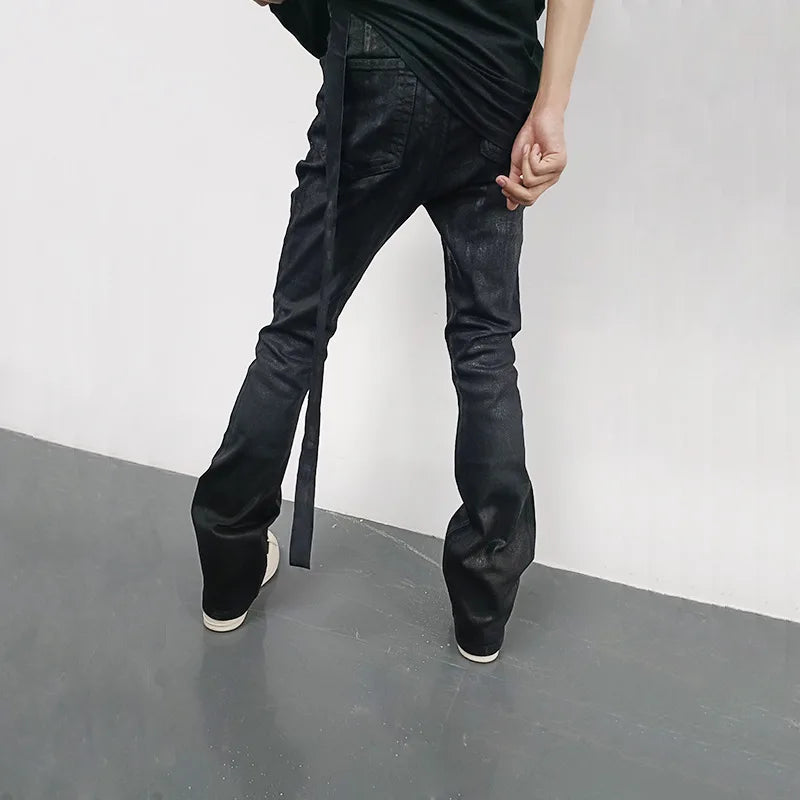 Waxed Structure Pants side view — Oryn Laeth