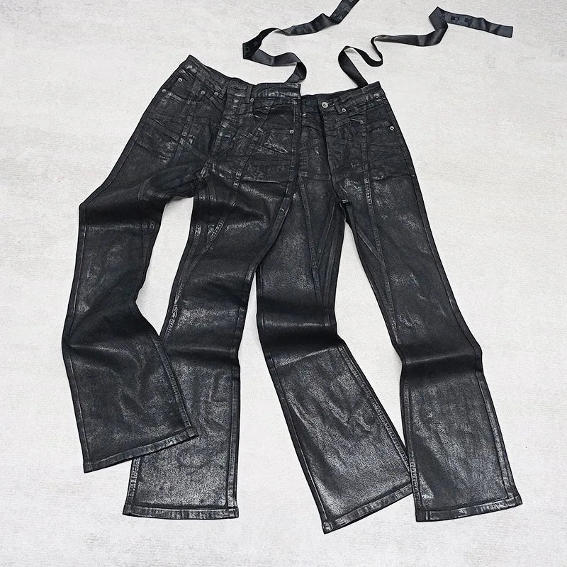 Waxed Structure Pants waist detail — Oryn Laeth