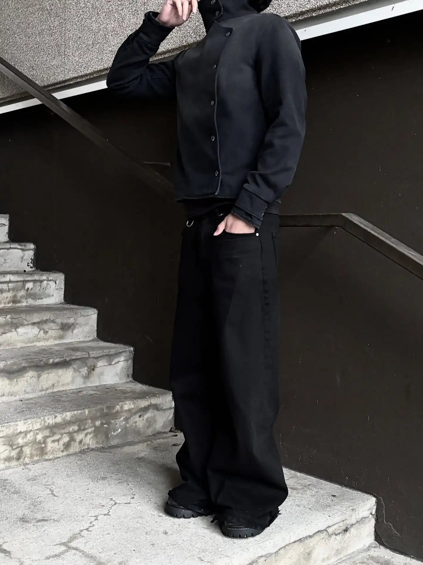 Wide Form Baggy Pants detail — Oryn Laeth