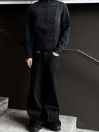 Wide Form Baggy Pants front view — Oryn Laeth