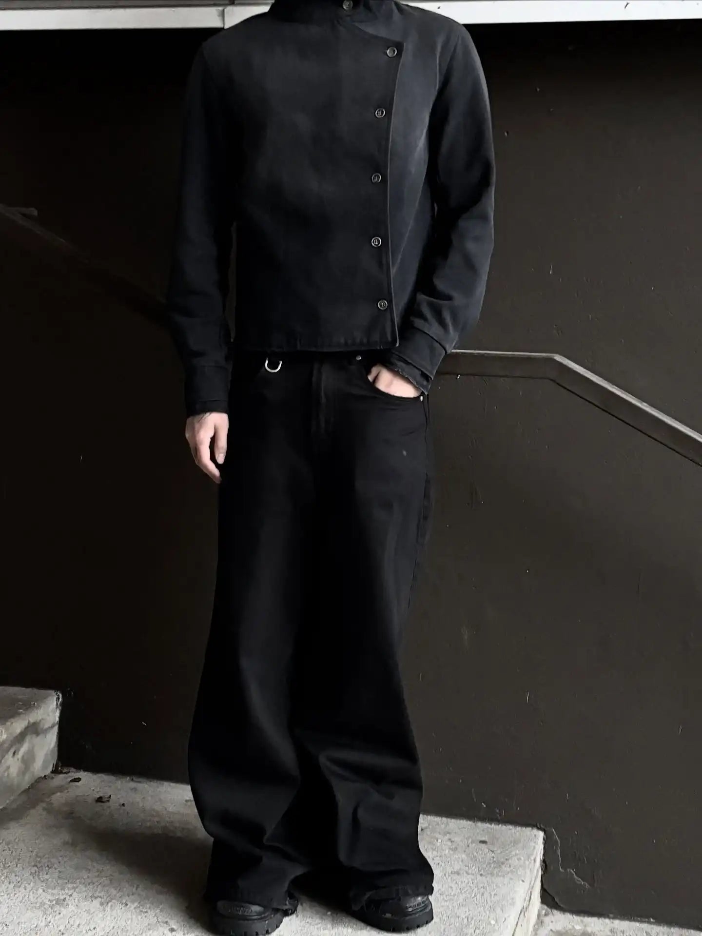 Wide Form Baggy Pants front view — Oryn Laeth